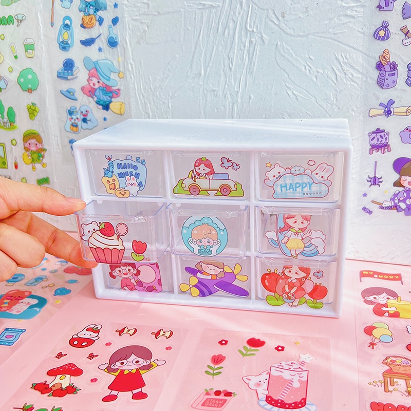 Bộ 20 Miếng Dán Hoạt Hình Chống Thấm Nước Xinh Xắn