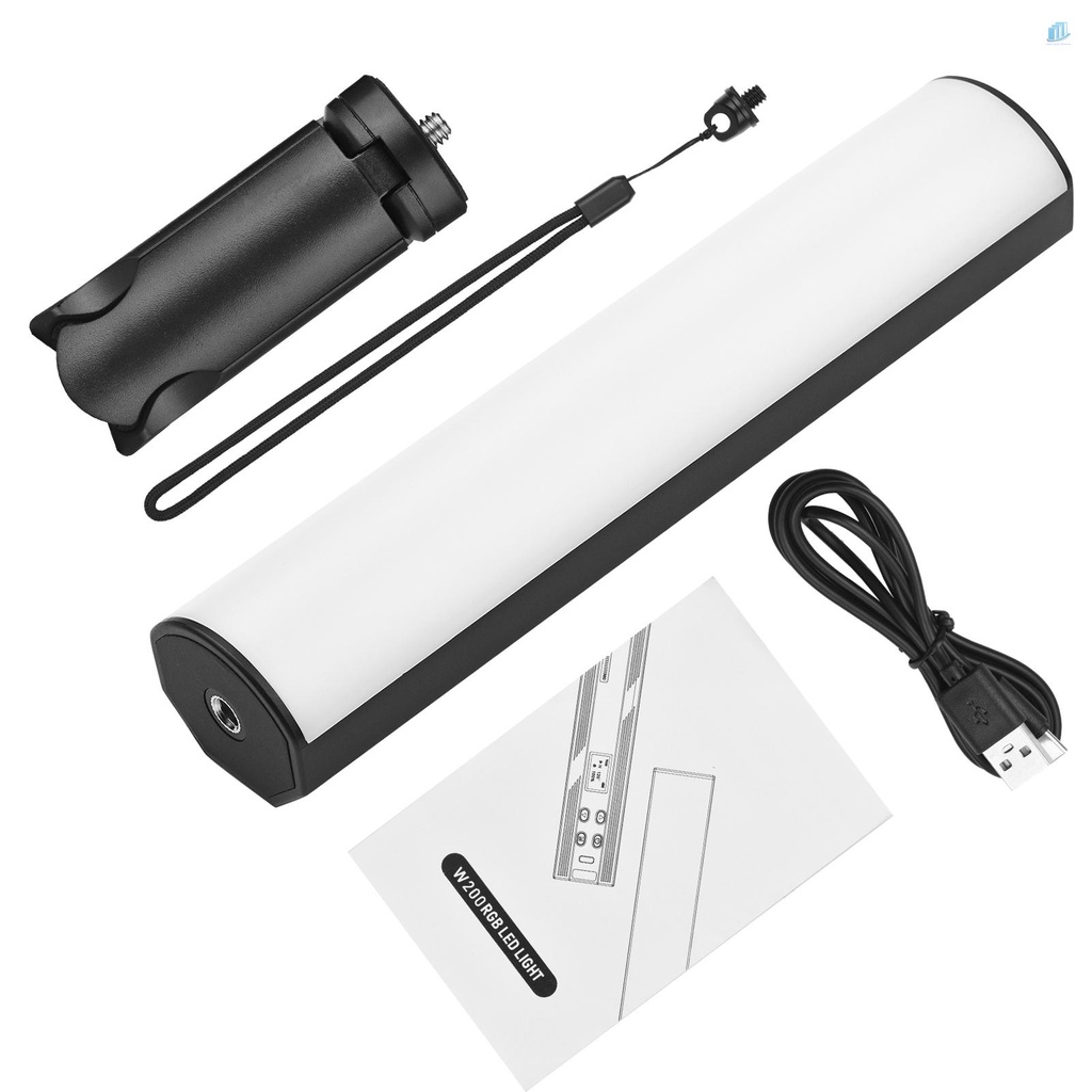 Đèn LED Chụp Ảnh Andoer W200RGB RGB 2500K-9000K 20 Hiệu Ứng Ánh Sáng CRI95+ Màn Hình LCD Kèm Phụ Kiện