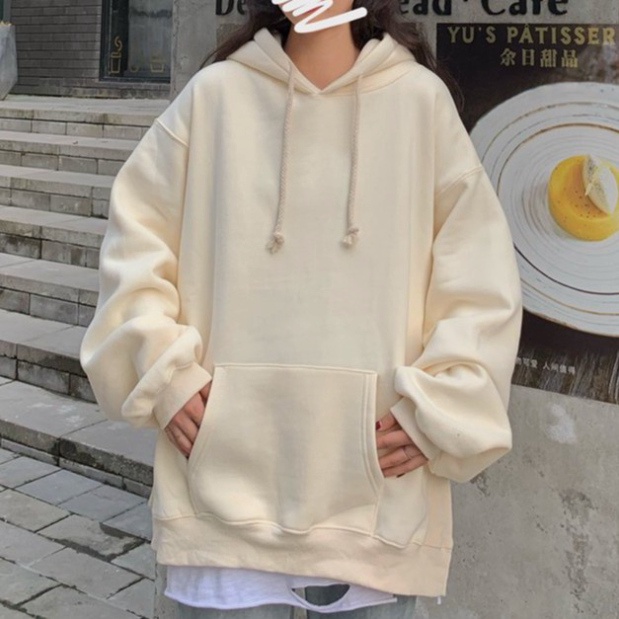 Áo khoác nam nữ thể thao Áo sweater hoodie nỉ bông kiểu dáng thể thao form rộng unisex trơn basic HD1 (Kèm ảnh thật)