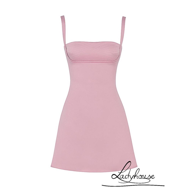 Đầm Hai Dây Dáng Chữ A Lưng Cao Màu Trơn Thời Trang Mùa Hè Cho Nữ