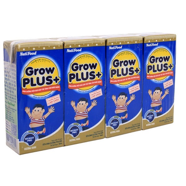 Sữa bột pha sẵn NutiFood Grow Plus Đỏ/Xanh/Trắng 180ml/110ml