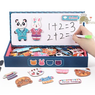 Đồ chơi thông minh - Bộ ghép hình nam châm kết hợp bảng xoá