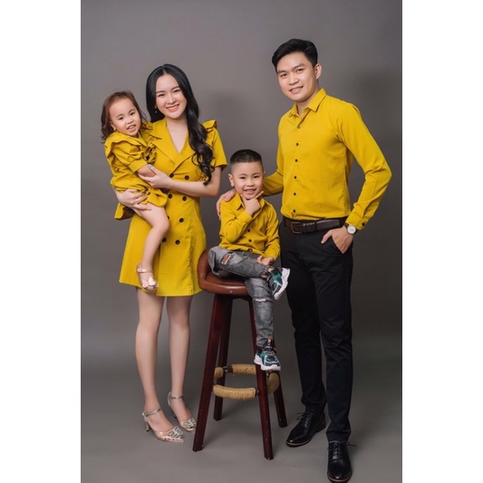 Set đồ gia đình lịch sự đi tiệc - chụp hình thôi nôi - áo gia đình đẹp - đầm gia đình chụp hình cuối năm đẹp