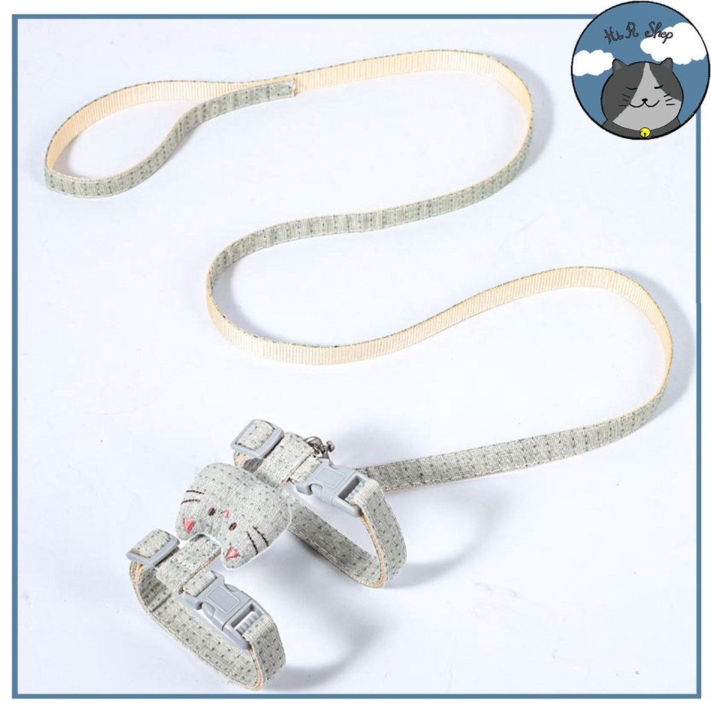 [Rẻ Vô Địch] Dây Dắt Chó Mèo Hình Mèo Mẫu Mã Đa Dạng Dây Dẫn Cho Thú Cưng Chất Liệu Bông Kèm Khoá Kim Loại