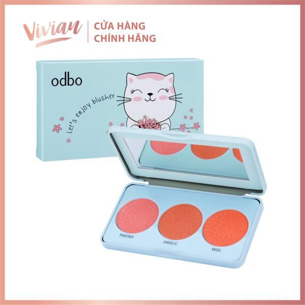 Bảng Phấn Má Hồng 3 Ô Odbo Let's Enjoy Blusher (MP7510)