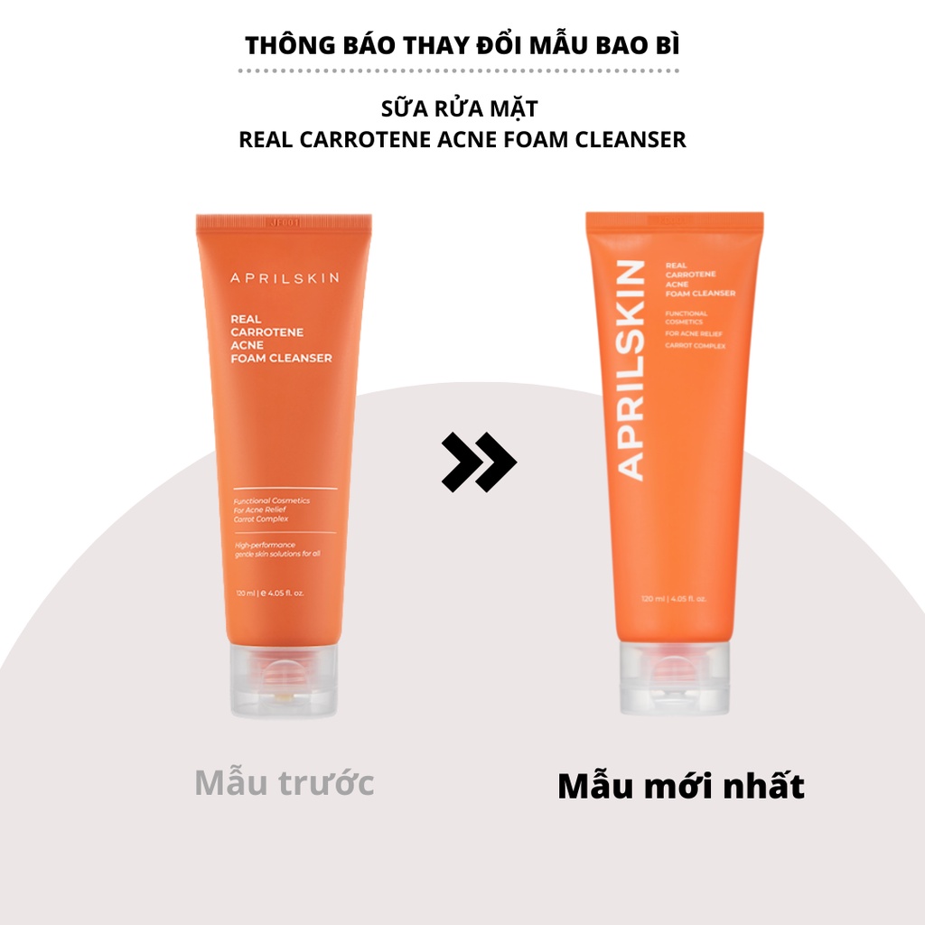 Kem Dưỡng Cà Rốt Làm Sạch Mụn, Sáng Da Aprilskin Real Carrotene Blemish Clear Cream 60ml