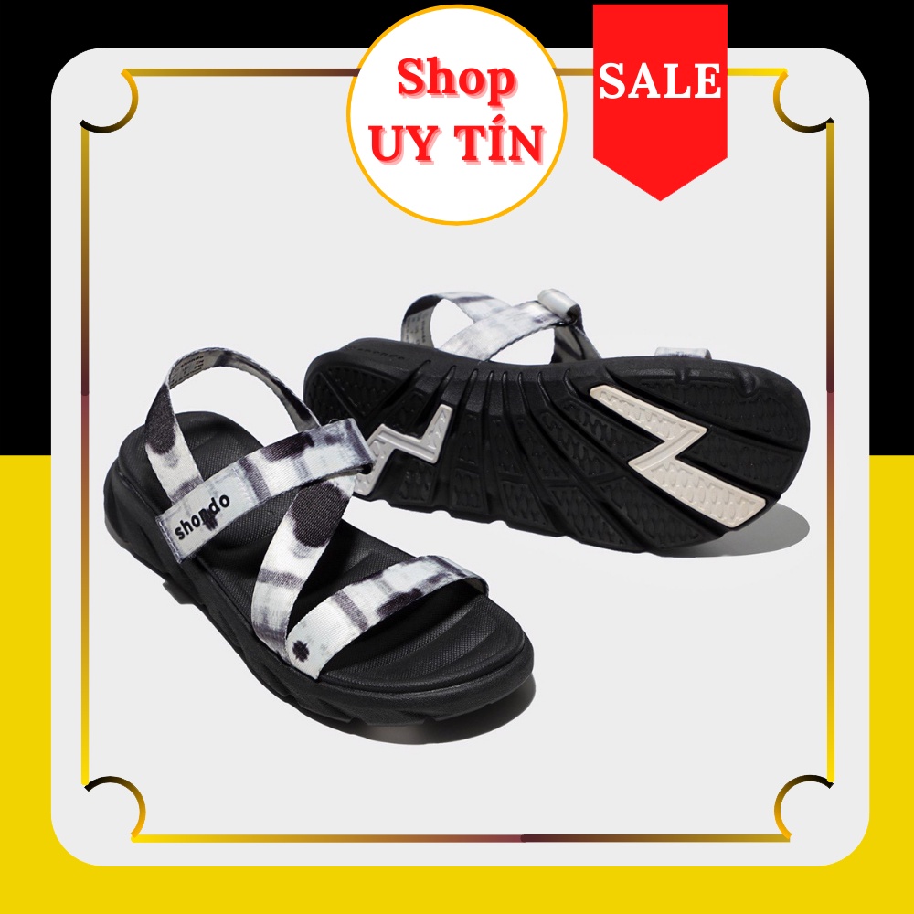𝗦𝗛𝗢𝗡𝗗𝗢 𝗙𝟲 | Giày dép Sandals Shondo loang khói đen F6S1011