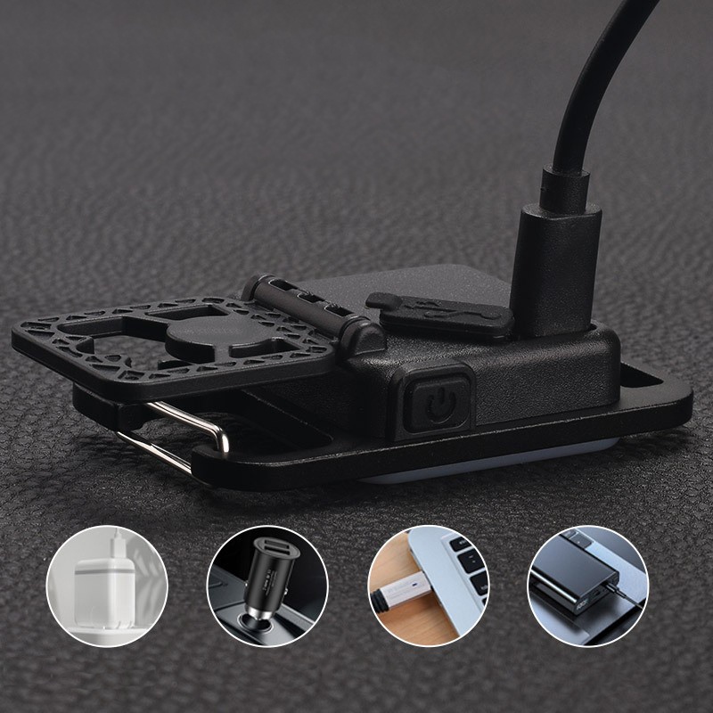 Móc Khóa Đèn LED COB Nam Châm Siêu Sáng Đa Năng Ba Chế Độ Kèm Sạc USB Tiện Dụng