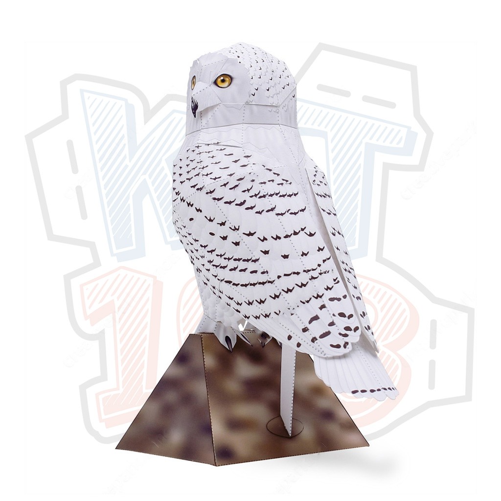 Mô hình giấy động vật Snowy Owl ver 2