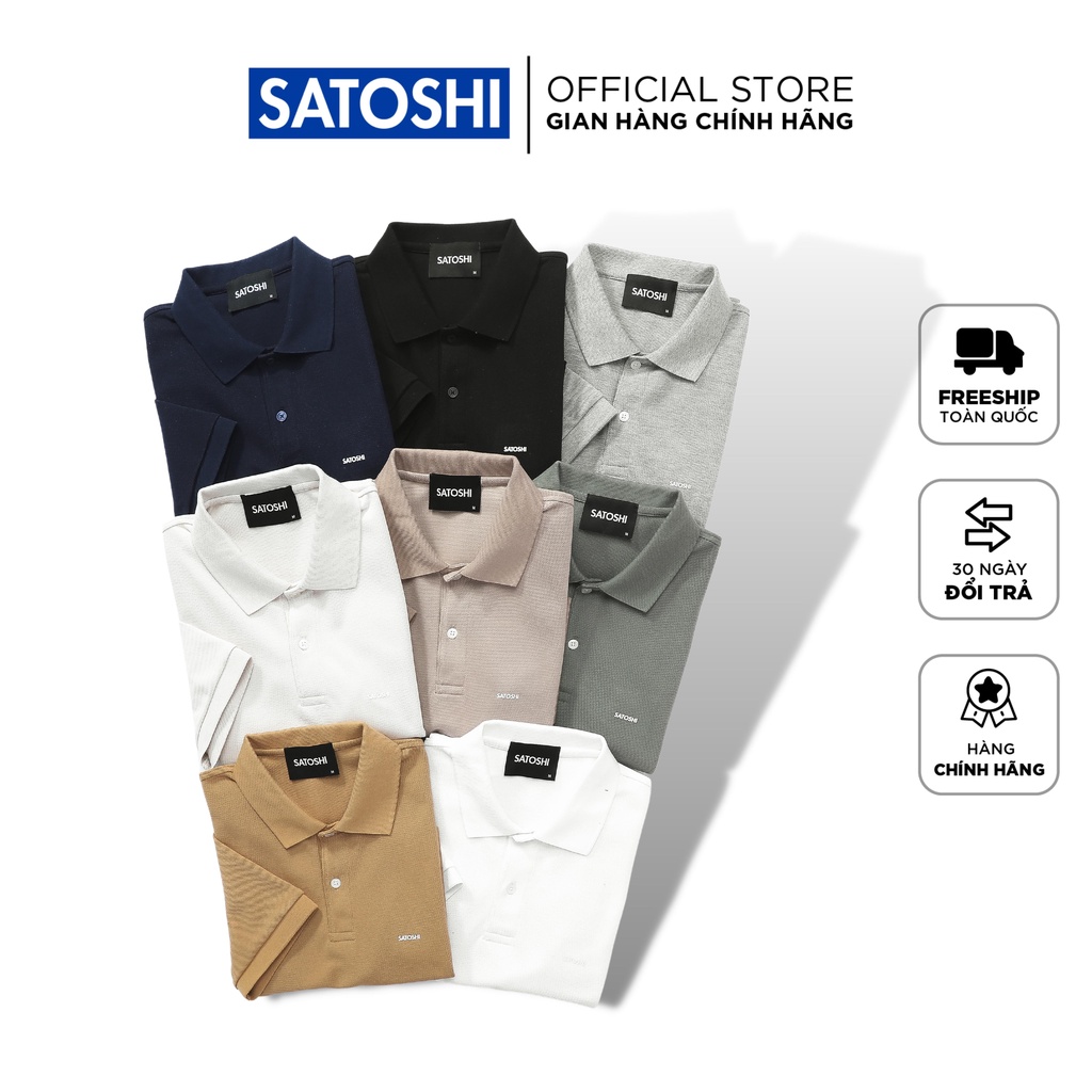 Áo Polo có cổ nam SATOSHI SAPL50 nhiều màu tay ngắn dáng vừa chất cotton co giãn