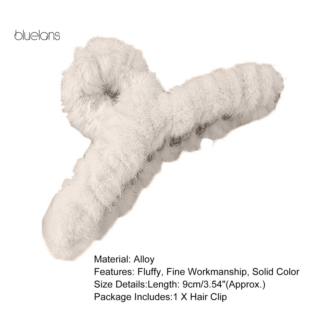 Kẹp Tóc Móng Vuốt Phối Lông Thiết Kế Đơn Giản Cá Tính Cho Nữ