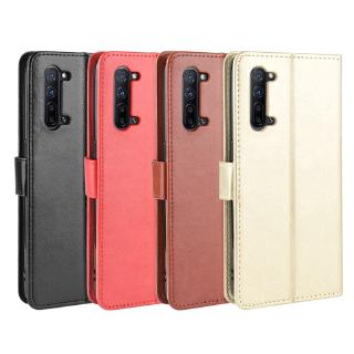 Bao da nắp lật bảo vệ cao cấp thiết kế ví đựng thẻ kèm dây đeo tiện dụng cho oppo reno 3