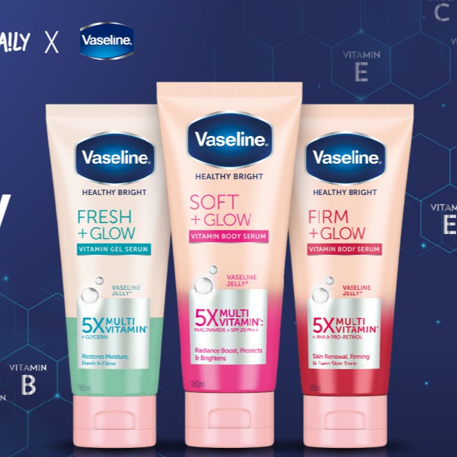 Tinh chất Vaseline chứa Vitamin giúp làm săn chắc và tươi mới làn da 180ml