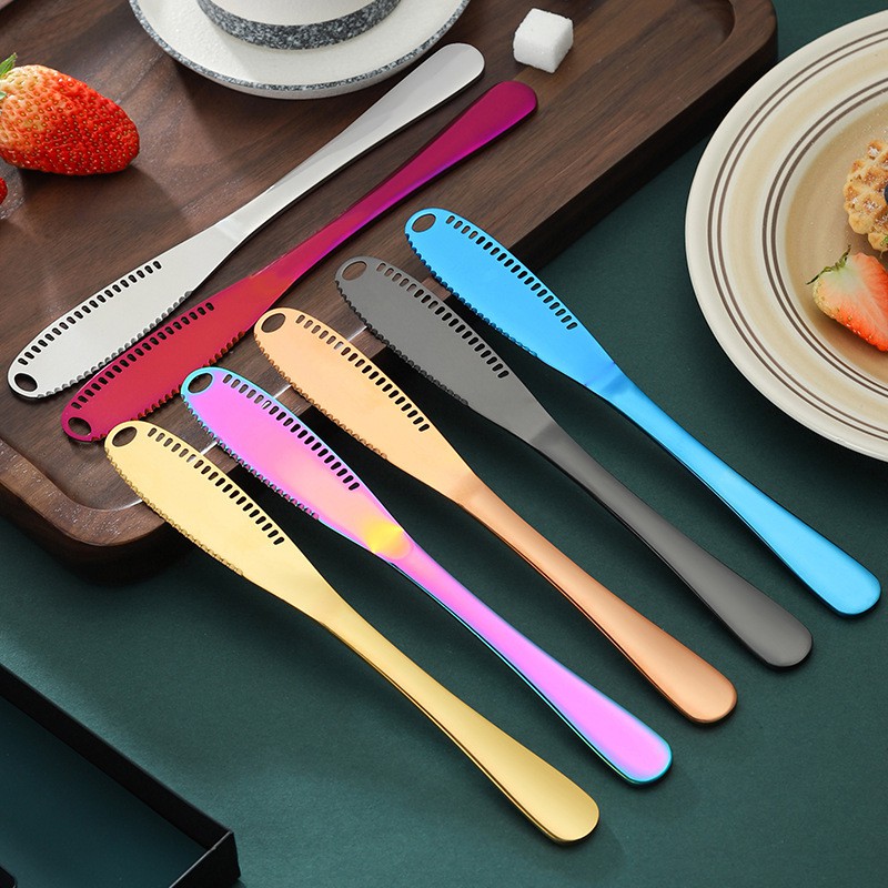 Dao Phết Bơ, Mứt, Pho Mai Chuyên Dụng Bằng Inox 304 Chống Gỉ Mạ Màu Siêu Đẹp DPB01