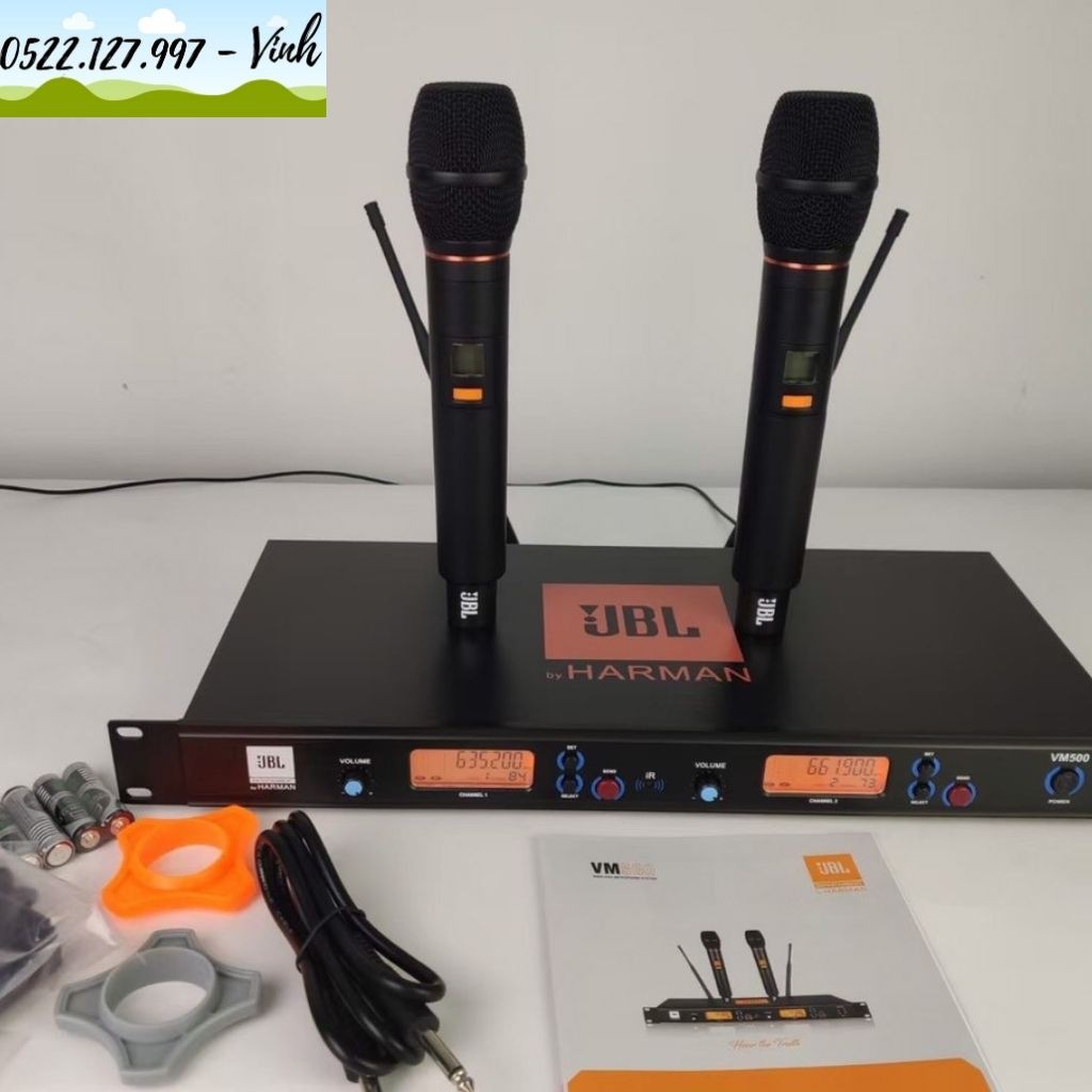 Micro không dây JBL VM500 , tự ngắt, cảm ứng nhiệt  - Gia Khang Shop