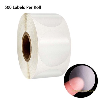 Cuộn 500 miếng dán trong suốt hình tròn dùng trang trí thiệp cưới