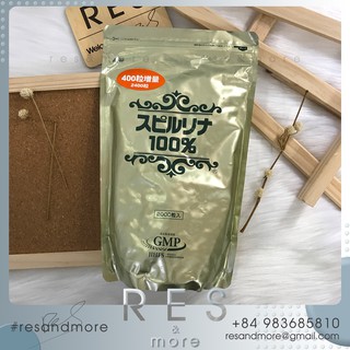 Tảo xoắn Japan Algea_Spirulina 100% [túi 2400 viên]