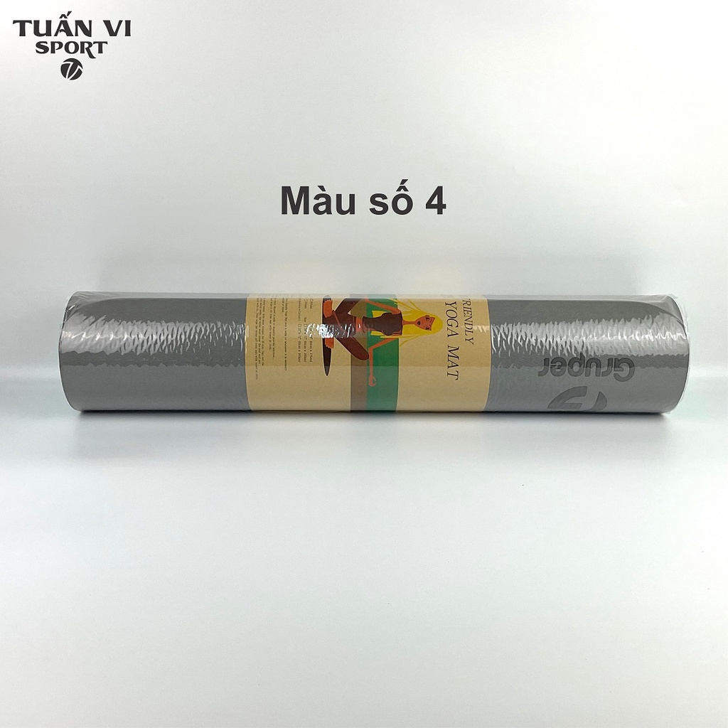 Thảm tập Yoga, Gym, Fitness 2 lớp Eco Friendly TPE N1 dày 6mm chống trơn trượt
