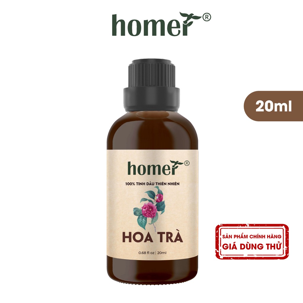 Tinh dầu Hoa Trà Nhật Bản Homer 20ml/100ml - Camellia Essential Oil  - đạt chuẩn chất lượng kiểm định