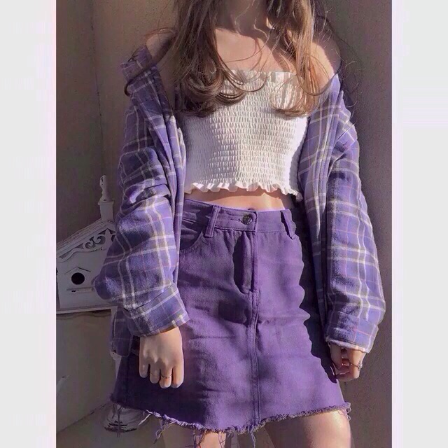 ORDER [Set Ulzzang Tím - PURPLE GIRL] Sơ mi caro 
    	</div>
	
	<div class=