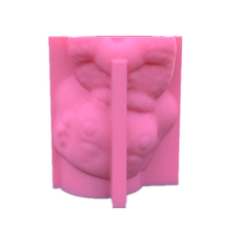 Khuôn Silicon Làm Chậu Hoa / Đựng Bút Bằng Epoxy UV Hình Cô Gái Dễ Thương DIY