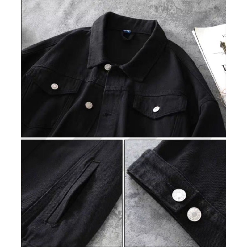Áo khoác jeans đen NASA spoce nam nữ sumisu shop