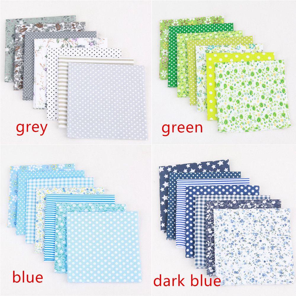 Set 7 Tấm Vải 25x25cm Họa Tiết In Làm Đồ Thủ Công Đa Dụng