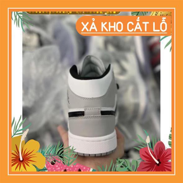 [Siêu Hot ]  Giày sneaker Jordan 1 grey/white đủ size nam nữ. Giày Jd1 xám cao | BigBuy360 - bigbuy360.vn
