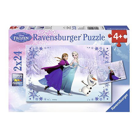 [Mã INCU20 giảm 20K đơn 150K] Xếp hình puzzle Anna, Elsa 2 bộ 24 mảnh RAVENSBURGER - Disney license RV091157