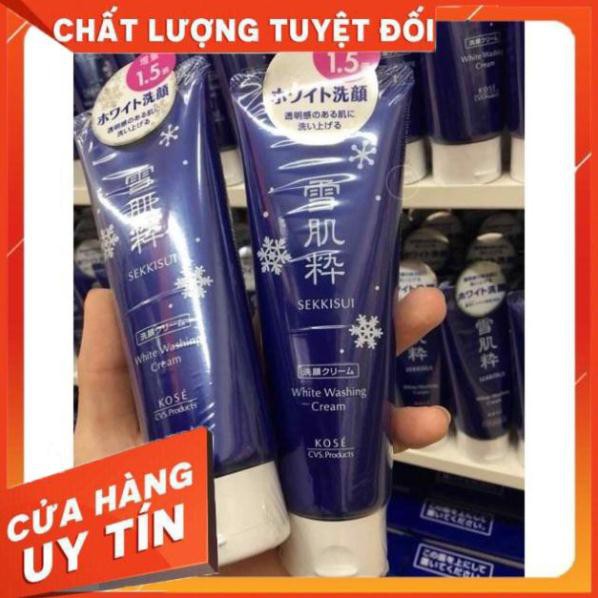 [Hàng chính hãng] Hàng auth Sữa rửa mặt Kose Sekkisei White Washing Cream 120gr