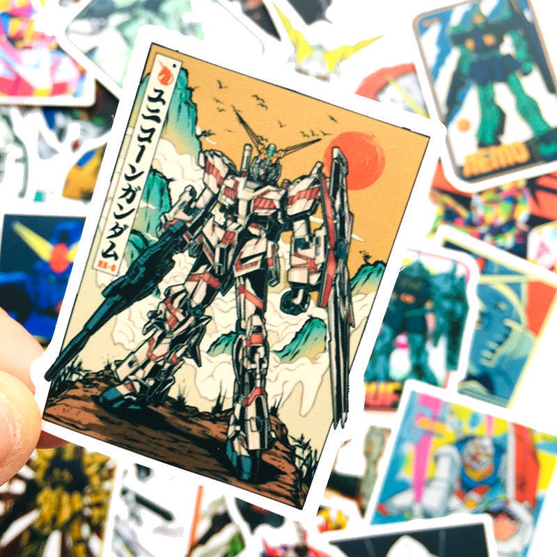 50 Cái Gundam | Anime Sticker laptop trang trí trên tường