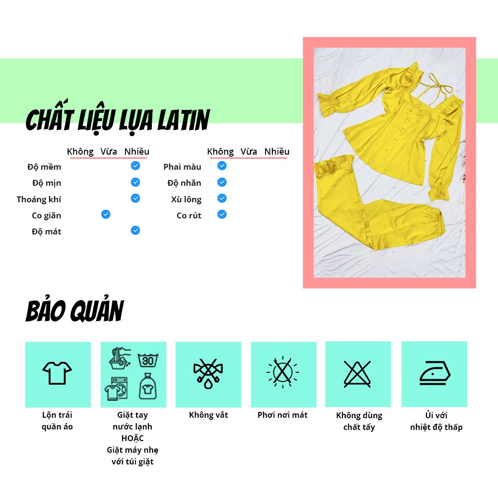 Đồ bộ mặc nhà SBORG bộ ngủ lụa latin tay dài cổ vuông viền dún dễ thương, quần dài có túi freesize dưới 65kg quà tặng Vợ