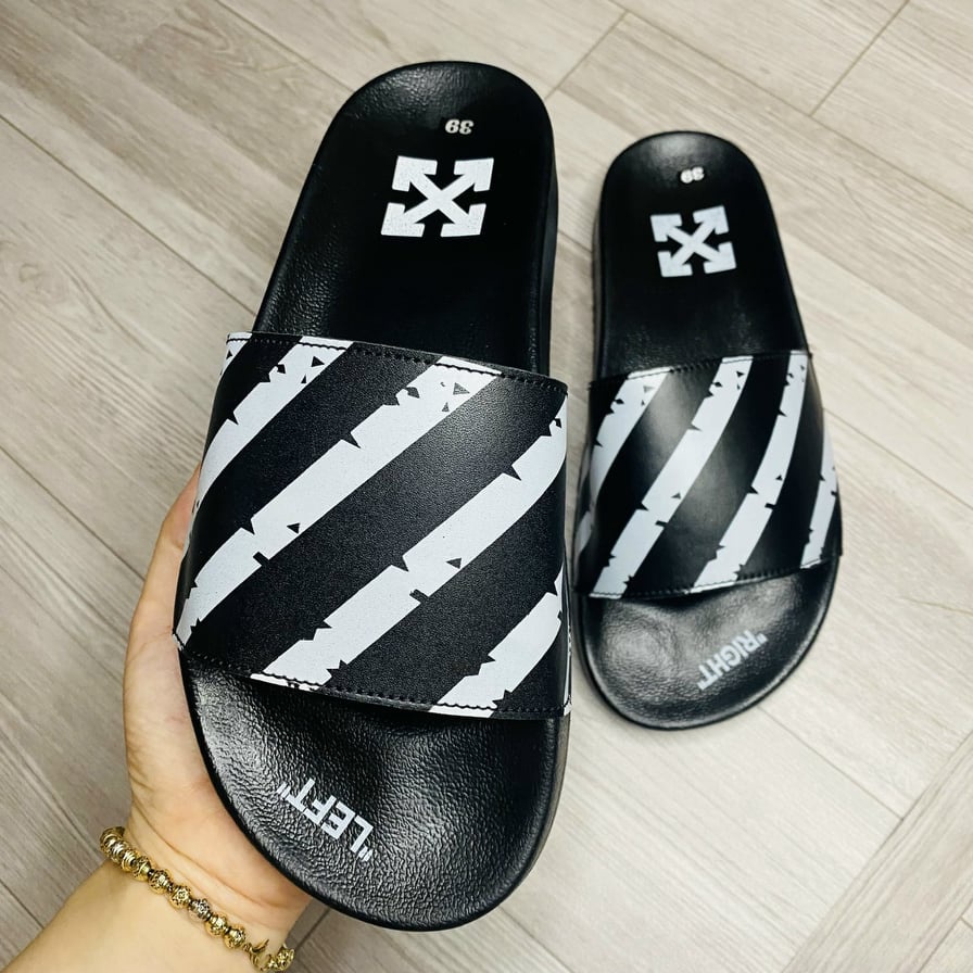 🔥HÀNG SIÊU CẤP🔥Dép nam đẹp,dép quai ngang off white nam nữ màu đen siêu đẹp
