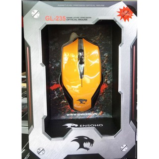 Chuột quang game Ensoho GL-235 R/Y/F (Đỏ/Vàng/Cam)