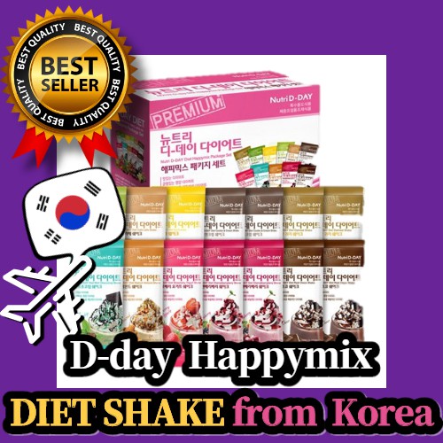 [Nutri D-day] SLIMING Korea Idol Diet Shake Happy Mix 14EA (Từ HÀN QUỐC🚀)