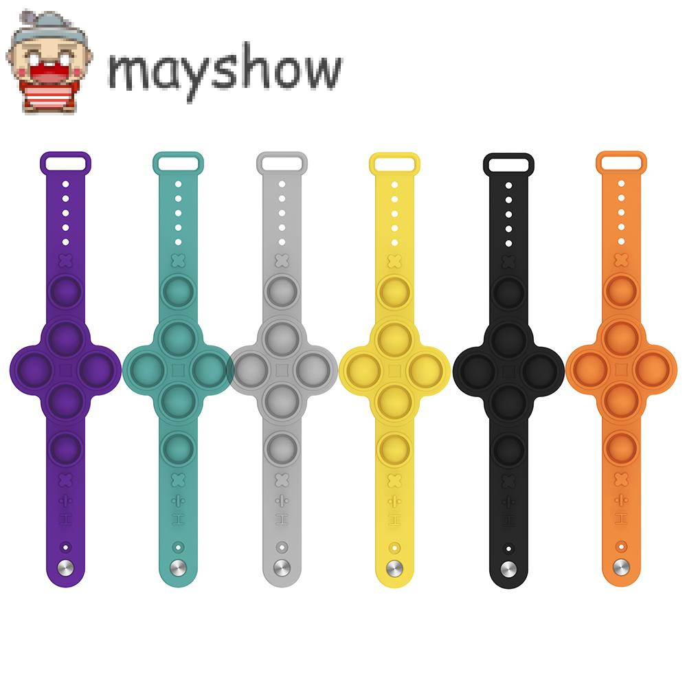 MAYSHOW Soft Band Fidget Bracelet Silicone Bubble Toys Decompression Press Stress Relief/Multicolor