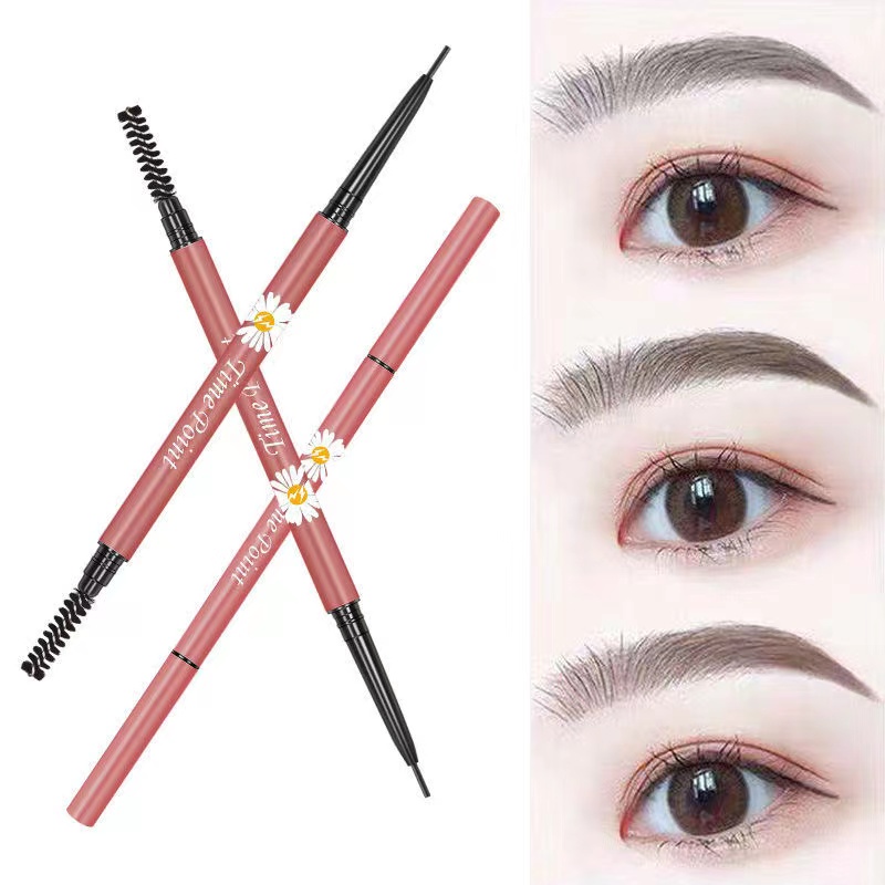 【Phiếu giảm giá trừ đi 6000】Bút Chì Kẻ Lông Mày Đầu Tam Giác Siêu Mịn Lâu Trôi Chống Thấm Nước Thiết Kế Hai Đầu Hình Tam Giác