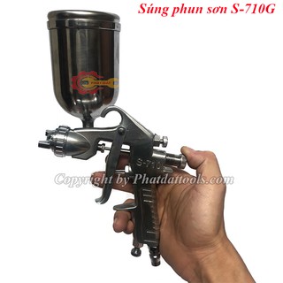 Súng phun sơn S-710G cao cấp - Đường kính lỗ phun 1.5 - Bình chưa 400ml