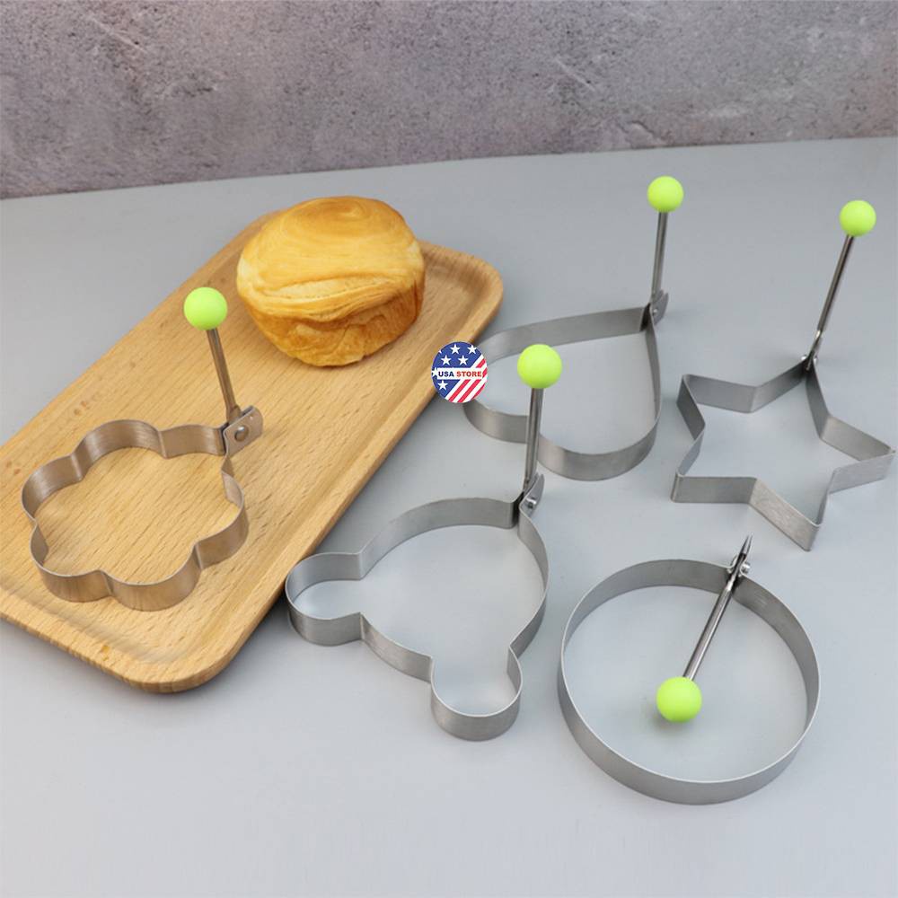 [Tổng Kho Sỉ] [Chọn Hình] Khuôn Rán Trứng Ốp La, Bánh - Khay Chiên Tạo Nhiều Hình Cute Có Núm Cầm