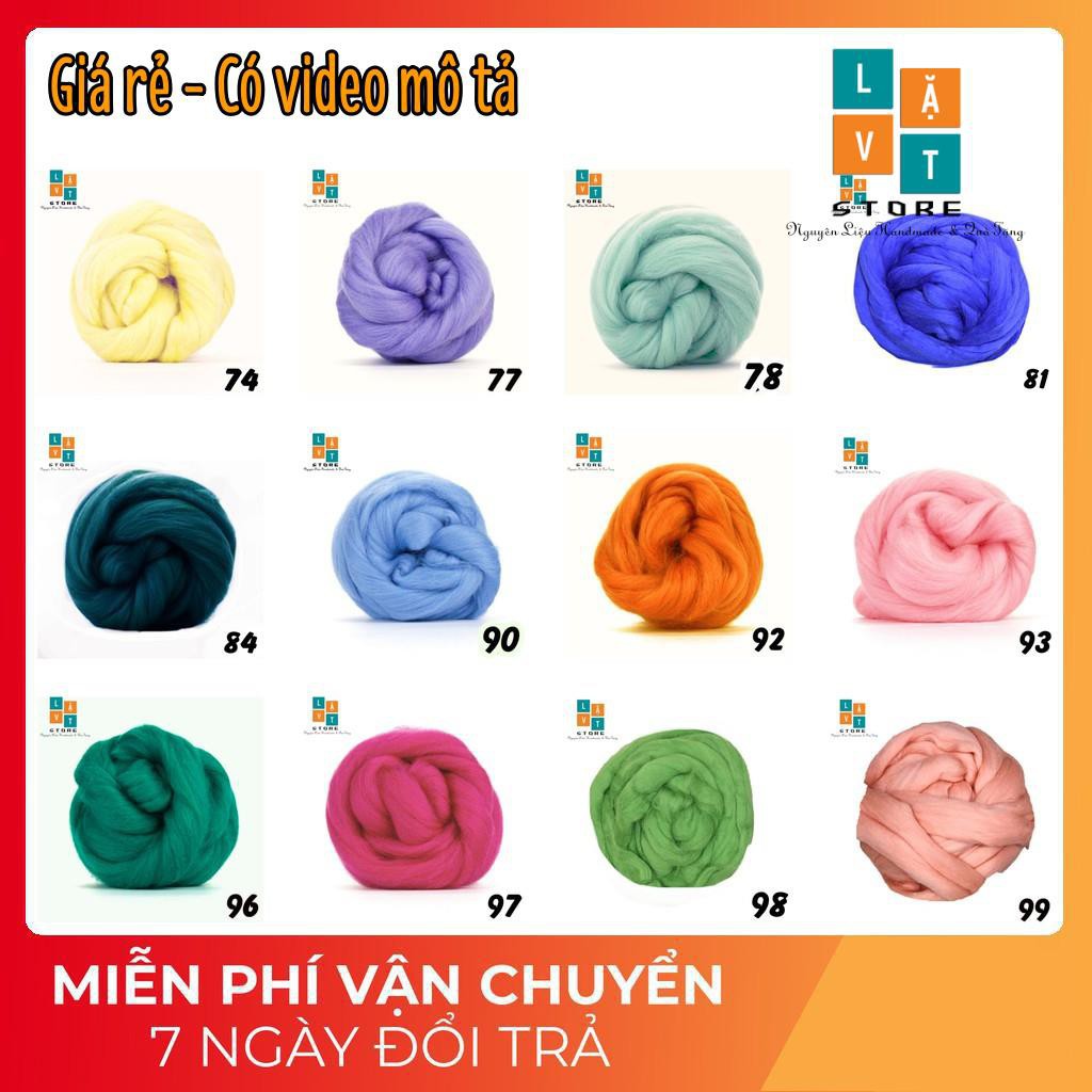 Bảng màu len chọc 7 - Nguyên liệu chọc len handmade, tự tay mình làm thú nhồi bông, needle felting