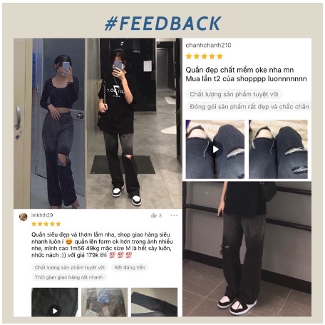 [BEST CHOICE] Quần Jeans BAGGY Rách Quần Jeans Loang Nữ Ông Suông Quần Bò Nữ Rách Gối -KOREA STYLE 2022 (Hàng Mới Về)