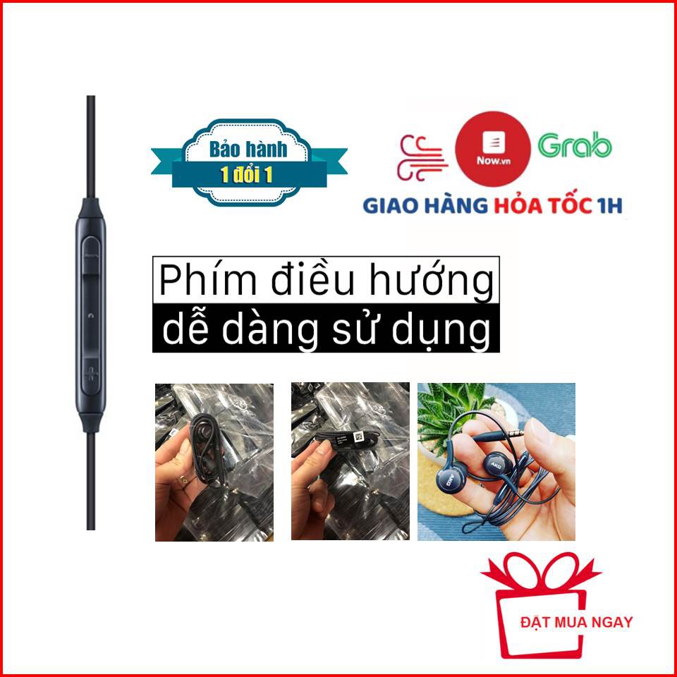 [BẢO HÀNH 1 ĐỔI 1] Tai nghe Samsung AKG S8 / S8+  🔥 có míc đàm thoại tốt, âm thanh sống động tặng kèm 4 nút tai thay thế