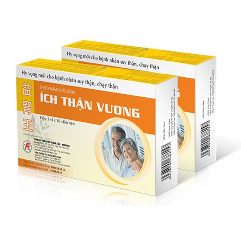 (CHÍNH HÃNG) ÍCH THẬN VƯƠNG (Hộp 30 viên), giúp bổ thận, giảm tiểu rắt, tiểu ít, vô niệu, bí tiểu