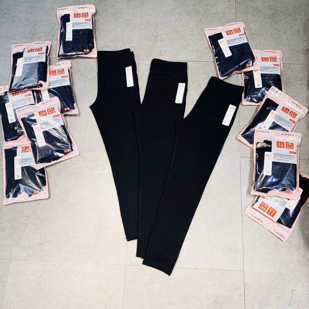 Quần Legging Nữ Uni Nâng Mông Tôn Dáng Cạp Cao Có Túi Thun Ôm Siêu Co Dãn 4 Chiều Có Hộp VNXK