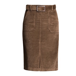 Chân váy nhung nữ, váy thu đông, eo cao, kiểu dáng trẻ trung, tôn dáng sang trọng và gợi cảm [Quảng Châu].