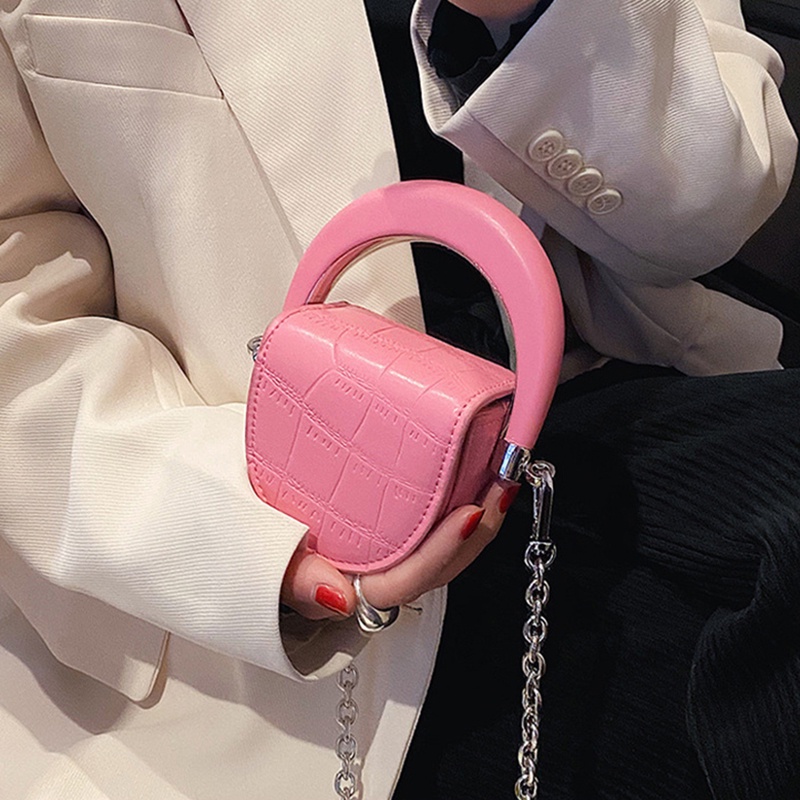 Túi Đeo Chéo mini Họa Tiết Đá Phong Cách retro Pháp Cho Nữ