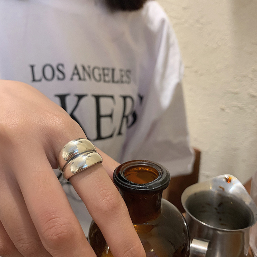 Nhẫn Đeo Tay Mạ Bạc 925 Thiết Kế Đơn Giản Cho Nữ