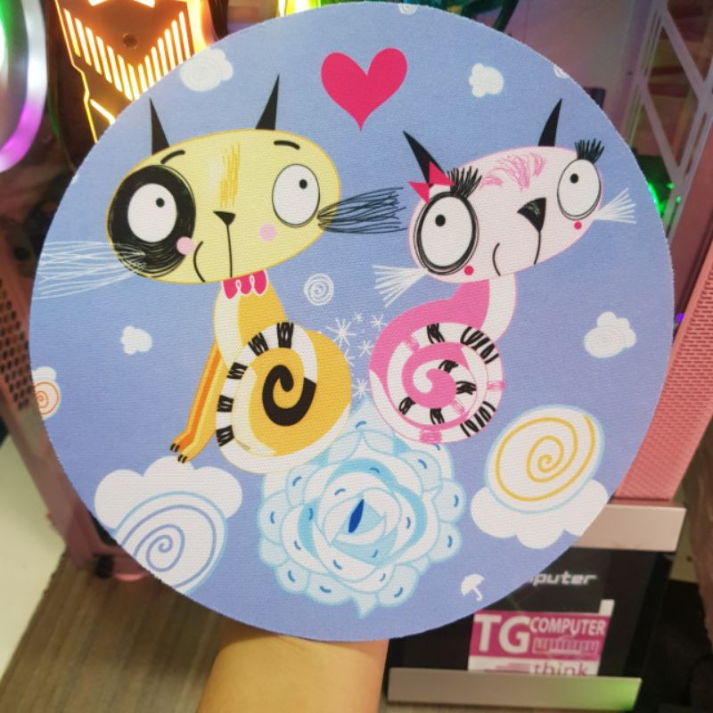 Tấm lót chuột tròn / vuông -  mouse pad siêu cute