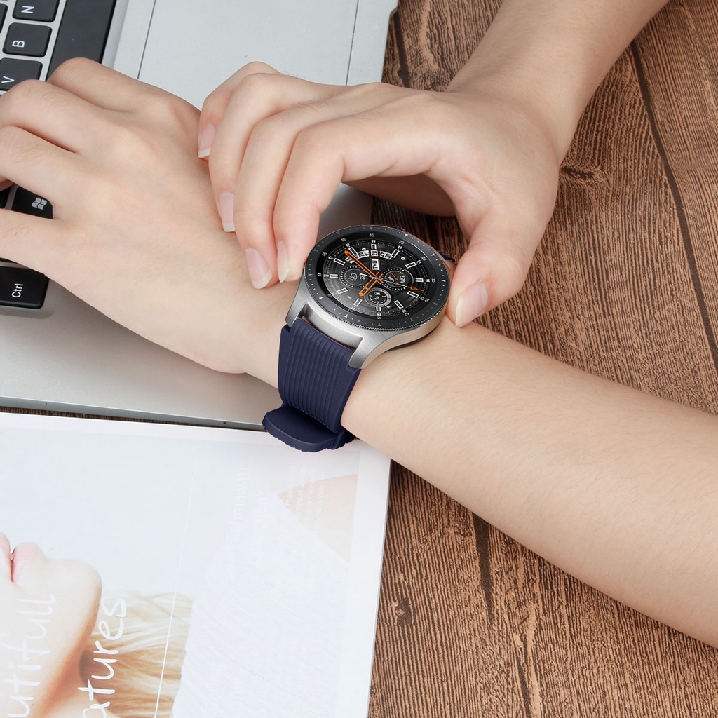 Dây đeo đồng hồ 22mm bằng silicon mềm cho Samsung Galaxy Watch 46mm/ Samsung Galaxy Watch 3 45mm/ Gear S3 Frontier
