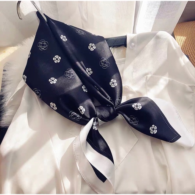 Khăn lụa vuông 70x70 turban quàng cổ,áo khăn yếm bandana thời trang đội đầu - Maben